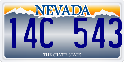 NV license plate 14C543