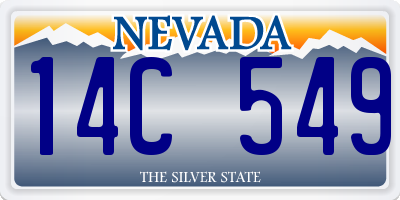 NV license plate 14C549