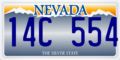 NV license plate 14C554