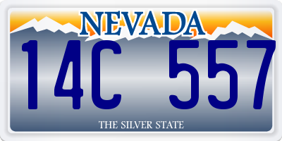 NV license plate 14C557