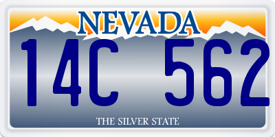 NV license plate 14C562
