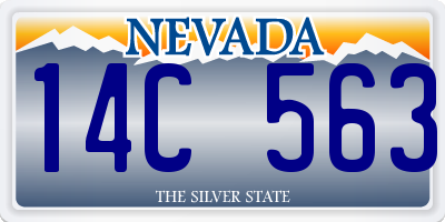 NV license plate 14C563