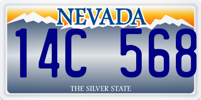 NV license plate 14C568