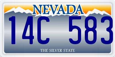 NV license plate 14C583