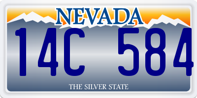 NV license plate 14C584