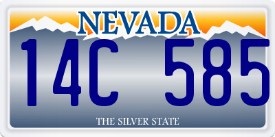 NV license plate 14C585