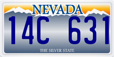 NV license plate 14C631