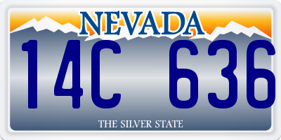NV license plate 14C636