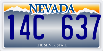 NV license plate 14C637