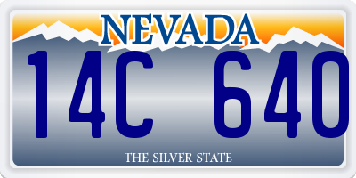 NV license plate 14C640