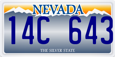 NV license plate 14C643