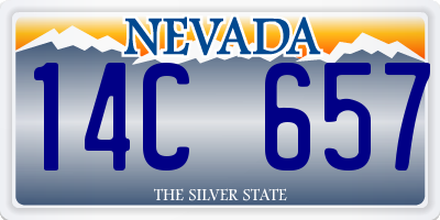 NV license plate 14C657