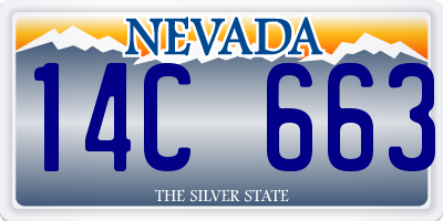 NV license plate 14C663