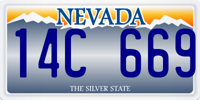 NV license plate 14C669