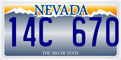 NV license plate 14C670