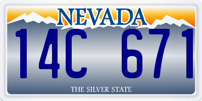 NV license plate 14C671