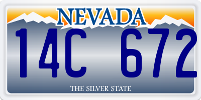 NV license plate 14C672