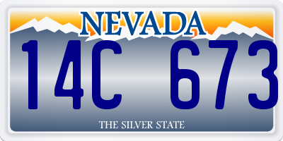 NV license plate 14C673