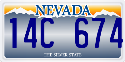 NV license plate 14C674
