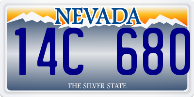 NV license plate 14C680