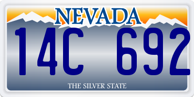 NV license plate 14C692