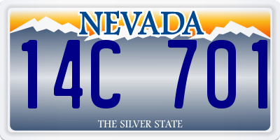 NV license plate 14C701