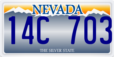 NV license plate 14C703