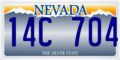 NV license plate 14C704