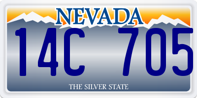 NV license plate 14C705