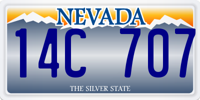 NV license plate 14C707