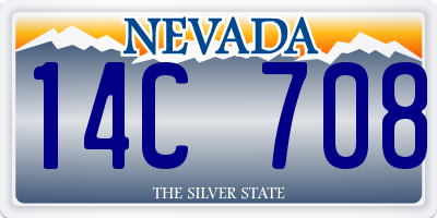 NV license plate 14C708