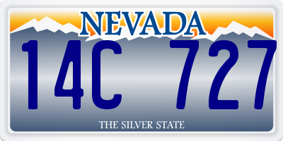 NV license plate 14C727