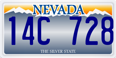 NV license plate 14C728