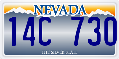 NV license plate 14C730