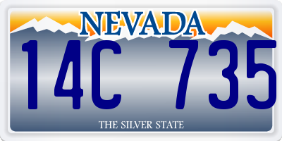 NV license plate 14C735