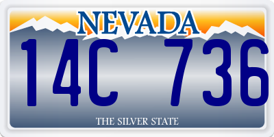 NV license plate 14C736