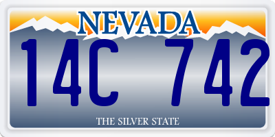 NV license plate 14C742