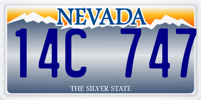 NV license plate 14C747