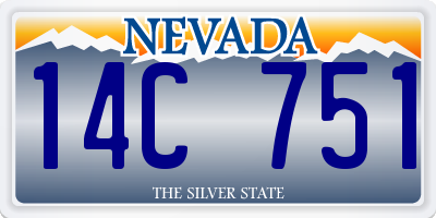 NV license plate 14C751