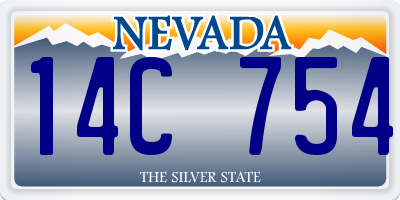 NV license plate 14C754