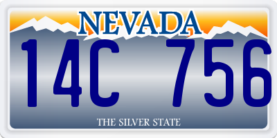 NV license plate 14C756