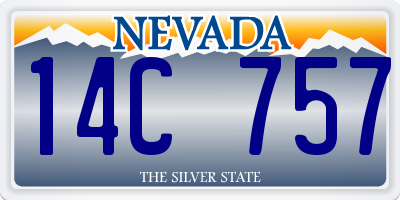 NV license plate 14C757
