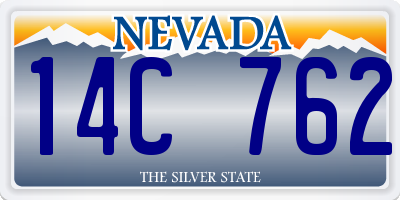 NV license plate 14C762