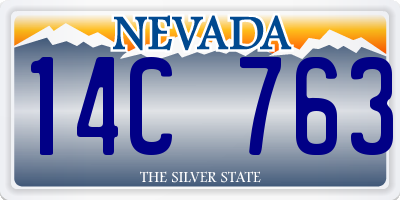 NV license plate 14C763