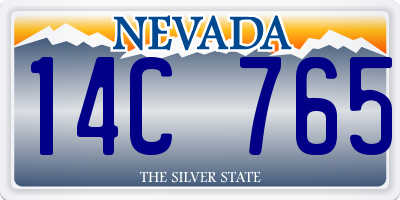 NV license plate 14C765