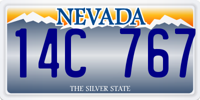 NV license plate 14C767