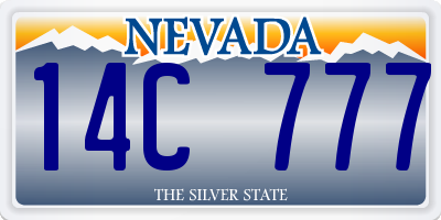NV license plate 14C777