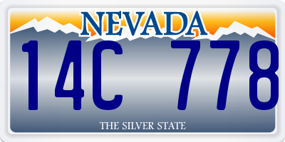 NV license plate 14C778