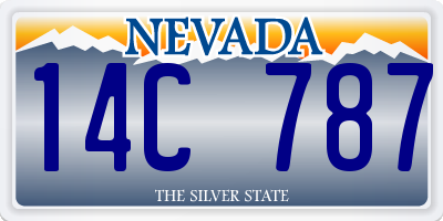 NV license plate 14C787