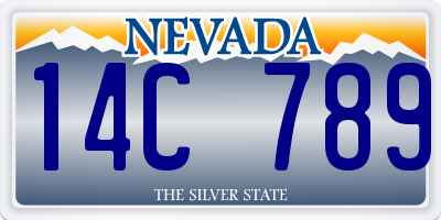 NV license plate 14C789